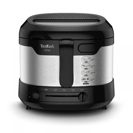 Tefal Uno FF215D Unique 1,8 L Autonome 1600 W Friteuse Noir, Acier inoxydable