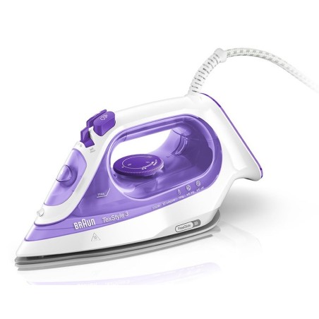 Braun TexStyle 3 SI3042VI Fer à vapeur Semelle en céramique 2350 W Violet, Argent, Blanc