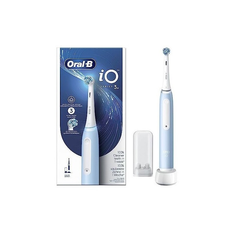 Oral-B Braun iO Series 3N Adulto Cepillo dental vibratorio Azul claro, Blanco