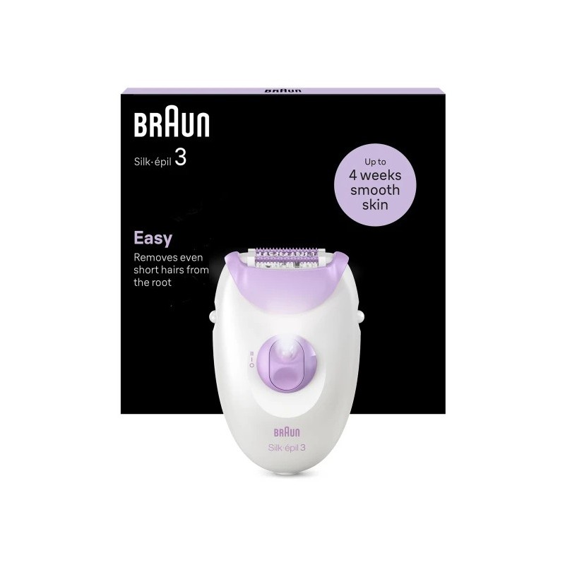 Braun Silk-épil 3 3-000 20 pinzette Viola, Bianco