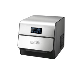 Unold 48955 máquina de cubo de hielo Máquina para hacer cubitos de hielo portátil 150 W Negro, Acero inoxidable