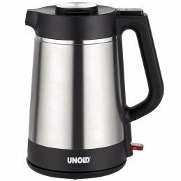 Unold 18715 electric kettle 1.5 L 1800 W Black, Stainless steel