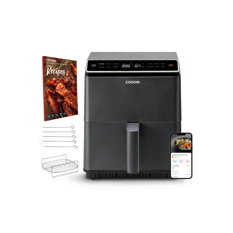 Cosori Dual Blaze Einzelbild 6,4 l Eigenständig 1750 W Heißluftfritteuse Schwarz