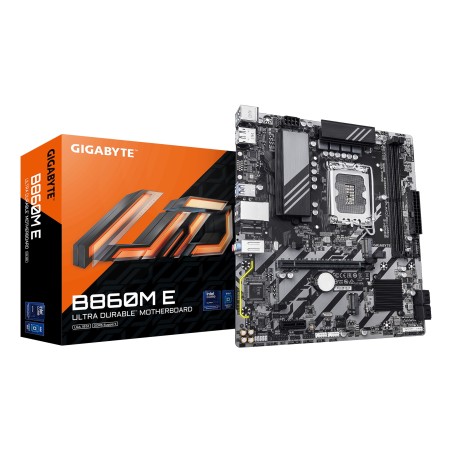 GIGABYTE B860M E Placa Base - Procesadores Intel Core Ultra Series, VRM de 4+1+2 fases, hasta 8800MHz DDR5 (O.C), 2xPCIe 4.0