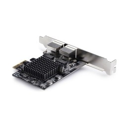 StarTech.com Tarjeta de Red Ethernet PCI Express de 2 Puertos Gigabit 5G - Tarjeta Adaptador Ethernet PCI-E Chipset RTL8126 -