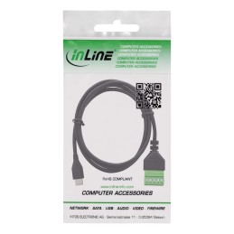 InLine 92504E conector Negro, Verde