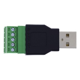 InLine 92504A cavo di collegamento USB-A   Morsettiera, 5 pin Nero, Verde