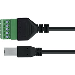 InLine 92504I Drahtverbinder USB-B   Terminalblock, 5-polig Schwarz, Grün