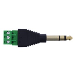 InLine 92504L cavo di collegamento Jack da 6,35 mm a 3 pin TRS   Morsettiera 3 terminali Nero, Verde