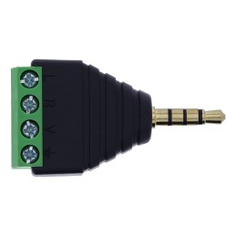 InLine 92504J cavo di collegamento Jack da 3,5 mm a 4 pin TRRS   Morsettiera 4 terminali Nero, Verde