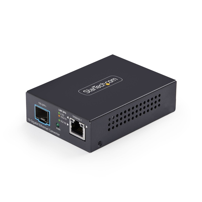 StarTech.com Media Converter Fibra 10GbE Multi-Gigabit open SFP+, 10G 5G 2,5G 1G 100M, Convertitore RJ45 Rame a SFP+ 10GBASE-X,