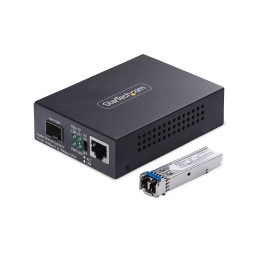 StarTech.com MCM1110SMLC20 network media converter 2000 Mbit s 1310 nm Single-mode Black