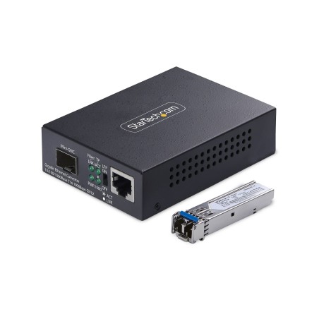 StarTech.com MCM1110SMLC40 network media converter 2000 Mbit s 1310 nm Single-mode Black
