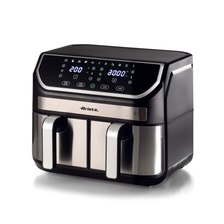 Ariete 4625 00 Double 9 L Stand-alone 2100 W Hot air fryer Black, Stainless steel