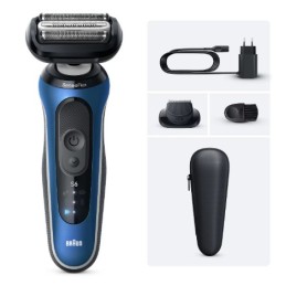 Braun 62-B1200s Folienschaber Trimmer Schwarz, Blau