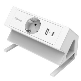 Fellowes 100137173 base múltiple 2 m 1 salidas AC Interior Blanco