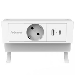 Fellowes 100137173 prolunghe e multiple 2 m 1 presa(e) AC Interno Bianco