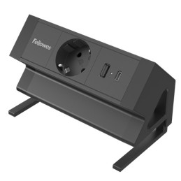 Fellowes 100137172 power extension 78.7" (2 m) 1 AC outlet(s) Indoor Black