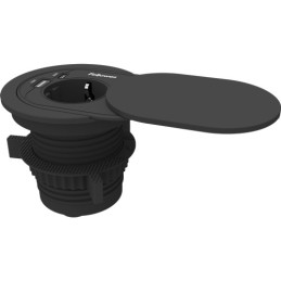 Fellowes 100137177 power extension 78.7" (2 m) 1 AC outlet(s) Indoor Black