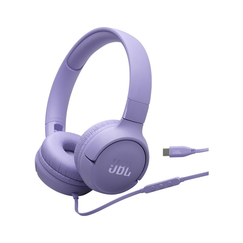 JBL Tune 520C USB-C Headphones Wired Head-band Calls Music USB Type-C Lilac
