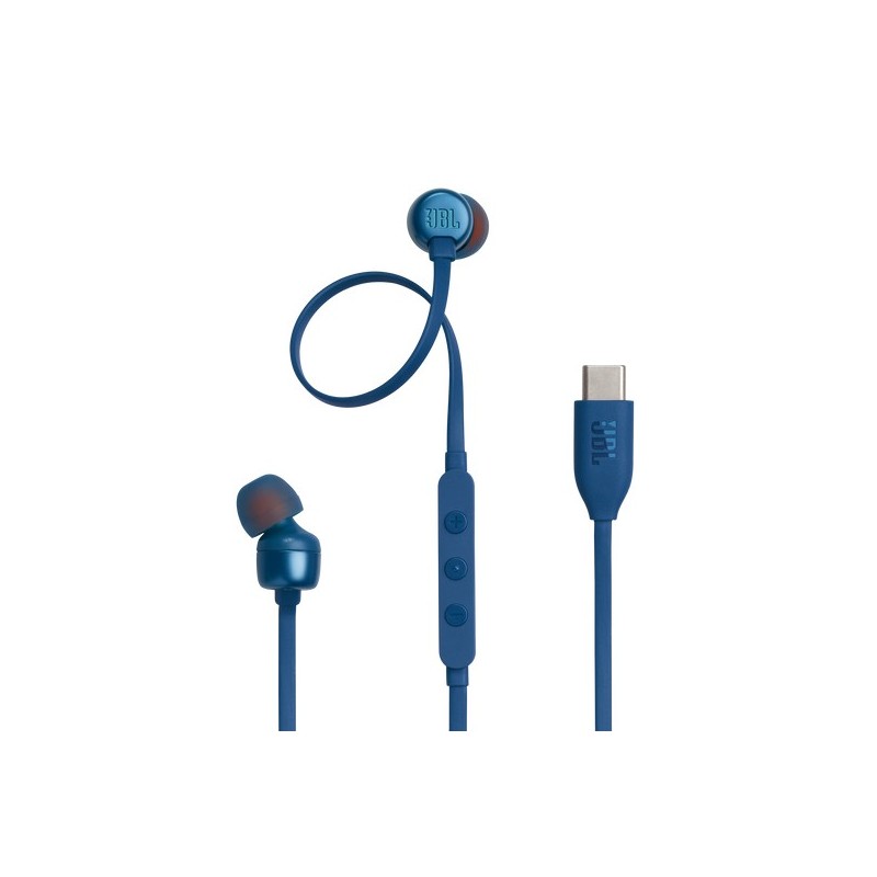 JBL Tune 310C USB Auricolare Cablato In-ear Musica e Chiamate USB tipo-C Blu