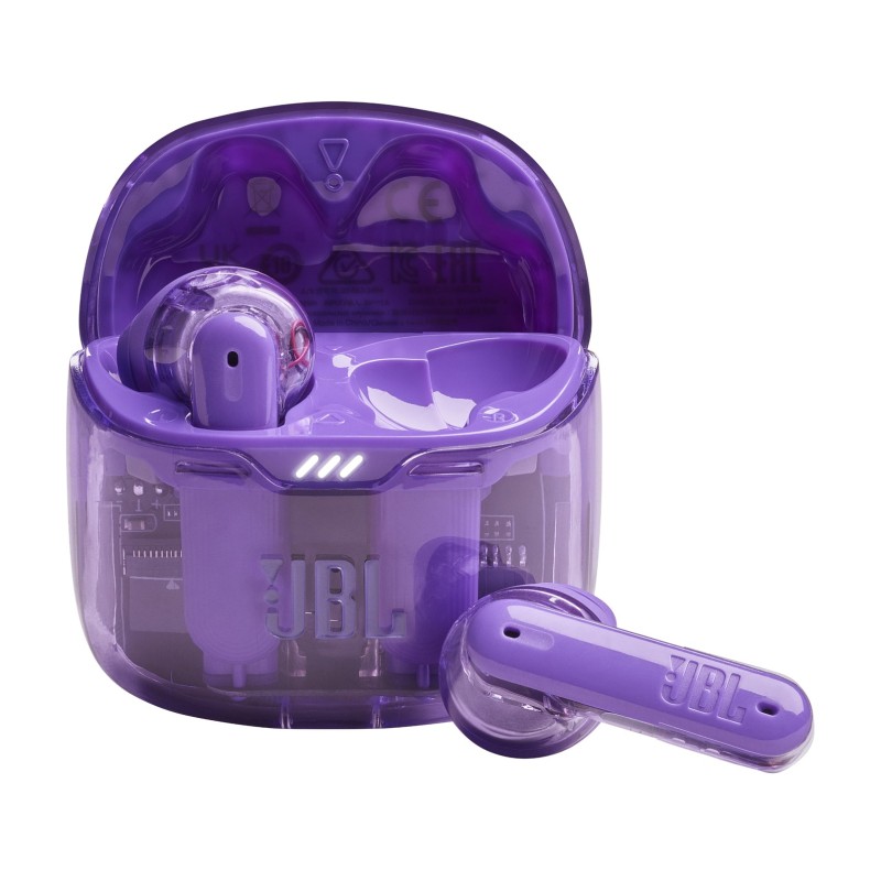 JBL Tune Flex Ghost Edition Headset True Wireless Stereo (TWS) In-ear Calls Music Bluetooth Purple, Translucent