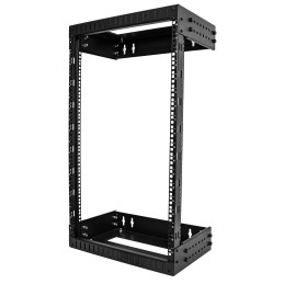 StarTech.com 2-Pfosten 18HE Heavy-Duty Wandmontage Netzwerk-Rack, 19" Open Frame Server Rack mit Einstellbarer Tiefe,