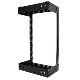 StarTech.com 2-Pfosten 18HE Heavy-Duty Wandmontage Netzwerk-Rack, 19" Open Frame Server Rack mit Einstellbarer Tiefe,