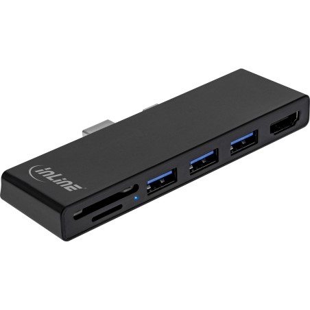 InLine MultiHub, Surface Pro 4 5 6, 3x USB 3.2 A, HDMI 4K, Cardreader