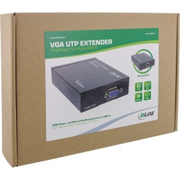 InLine VGA Extender - solo ricevitore - via Lan RJ45 con Audio, 300m Max.
