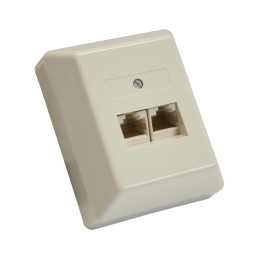 InLine Presa muro ISDN per applicazioni esterne con due porte RJ45