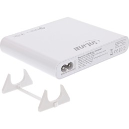 InLine Alimentatore USB, caricatore GaN, 4 porte, 2xUSB-C+2xUSB-A,120W, bianco