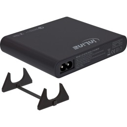 InLine Alimentatore USB, caricatore GaN, 4 porte, 2xUSB-C+2xUSB-A,120W, nero
