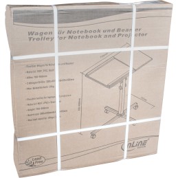 InLine Carrello Supporto Videoproiettori e Notebook, altezza 70-90cm