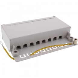 InLine Patch Panel Cat.6A, 8-porte, da tavolo parete, grigio chiaro, RAL7035