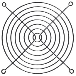 InLine Griglia in metallo, 140x140mm, nero