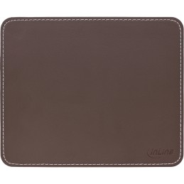InLine Mouse Pad Premium, similpelle, marrone, 255x220x3mm