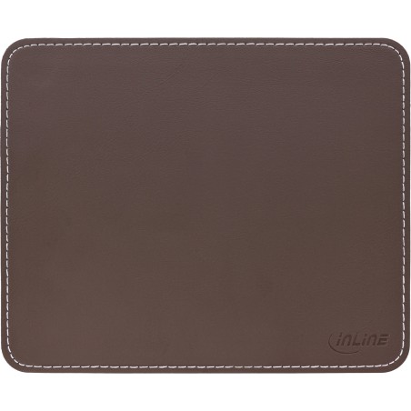 InLine Mouse Pad Premium, similpelle, marrone, 255x220x3mm