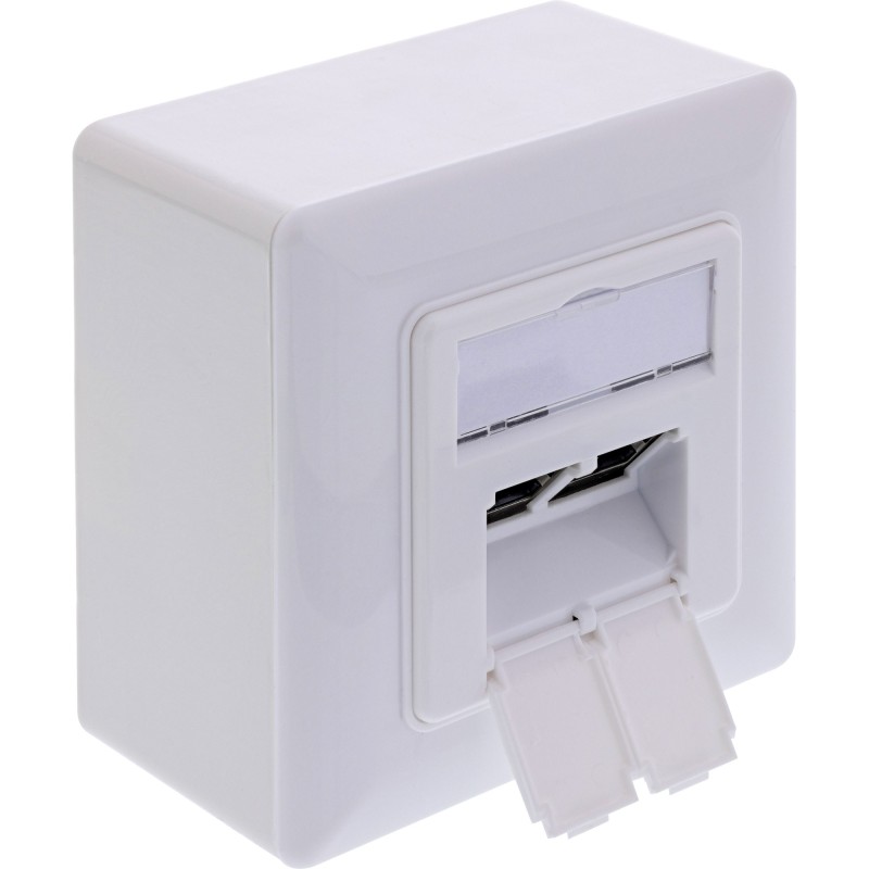 InLine 76842A boitier de prise de courant 2 x RJ-45 Blanc