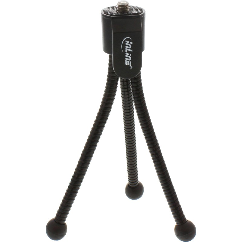 InLine Treppiedi Mini12,5cm, gambe flessibili, nero