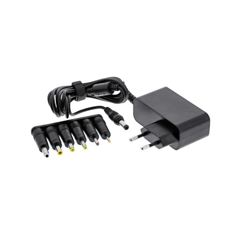 InLine 26608M adaptador e inversor de corriente Interior 24 W Negro
