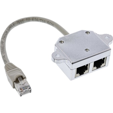 InLine 69995I cambiador de género para cable RJ-45 Plata