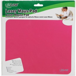 InLine Mouse Pad, ultrasottile, per sensori laser, 220x180x0,4mm, rosso