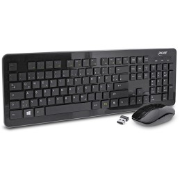 InLine 55368A keyboard Mouse included Universal RF Wireless QWERTZ German Black