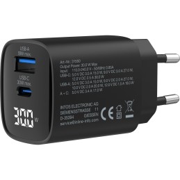 InLine 31550 chargeur d'appareils mobiles Universel Noir Secteur Charge rapide Intérieure
