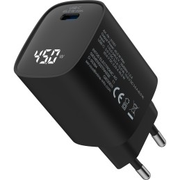 InLine USB PD Netzteil, GaN Ladegerät, 1-Port, USB-C, 45W, mit Display