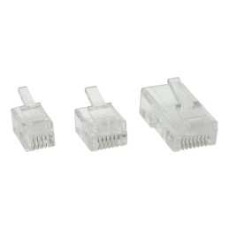 InLine 73014R wire connector RJ-11 Transparent, White