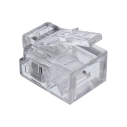 InLine 73014R conector RJ-11 Transparente, Blanco