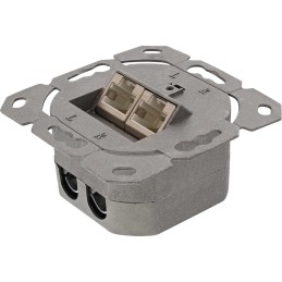 InLine Scatola prese Cat.6, 2x RJ45 F, esterno o ad incasso, verticale, bianca