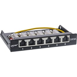 InLine Patch panel Cat.6A 0.5U a 6 vie, da tavolo, nero